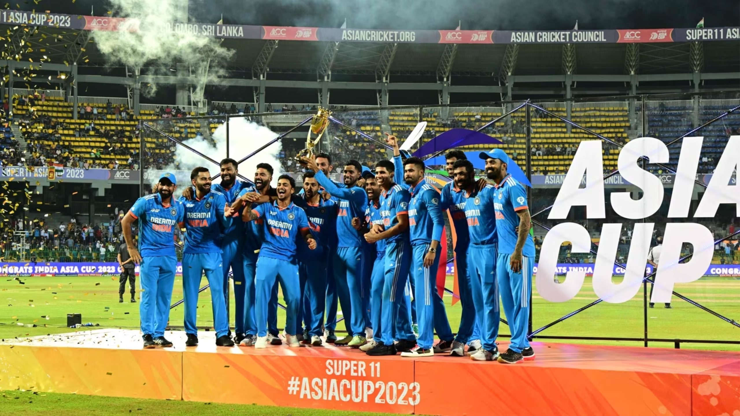 एसिसि एशिया कप क्रिकेटको उपाधि भारतलाई