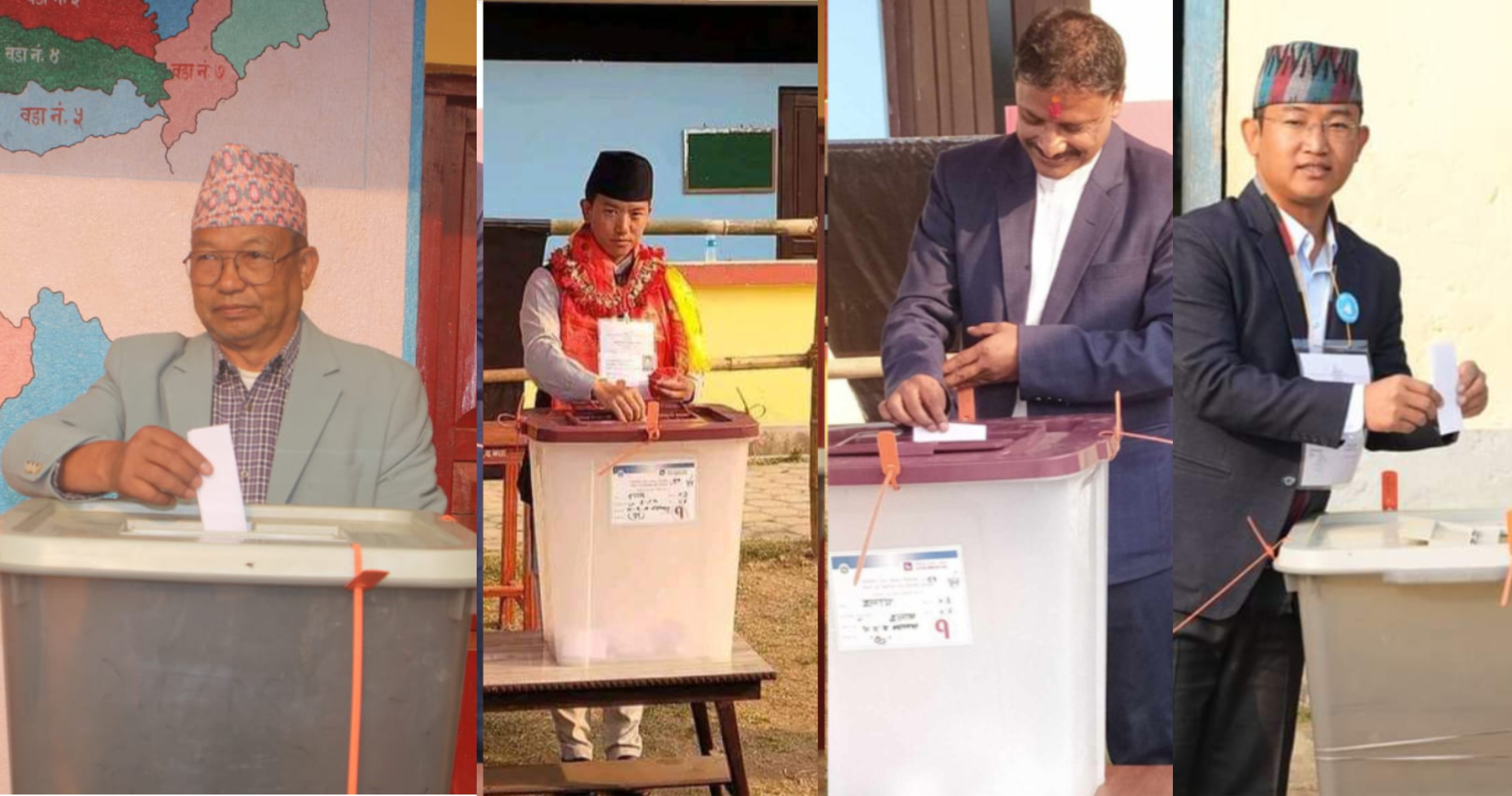 स्वतन्त्रका डकेन्द्रसिंह, एमालेका सुहाङ, कांग्रेसका डम्बर र रास्वपाका मिलनले गरे मतदान
