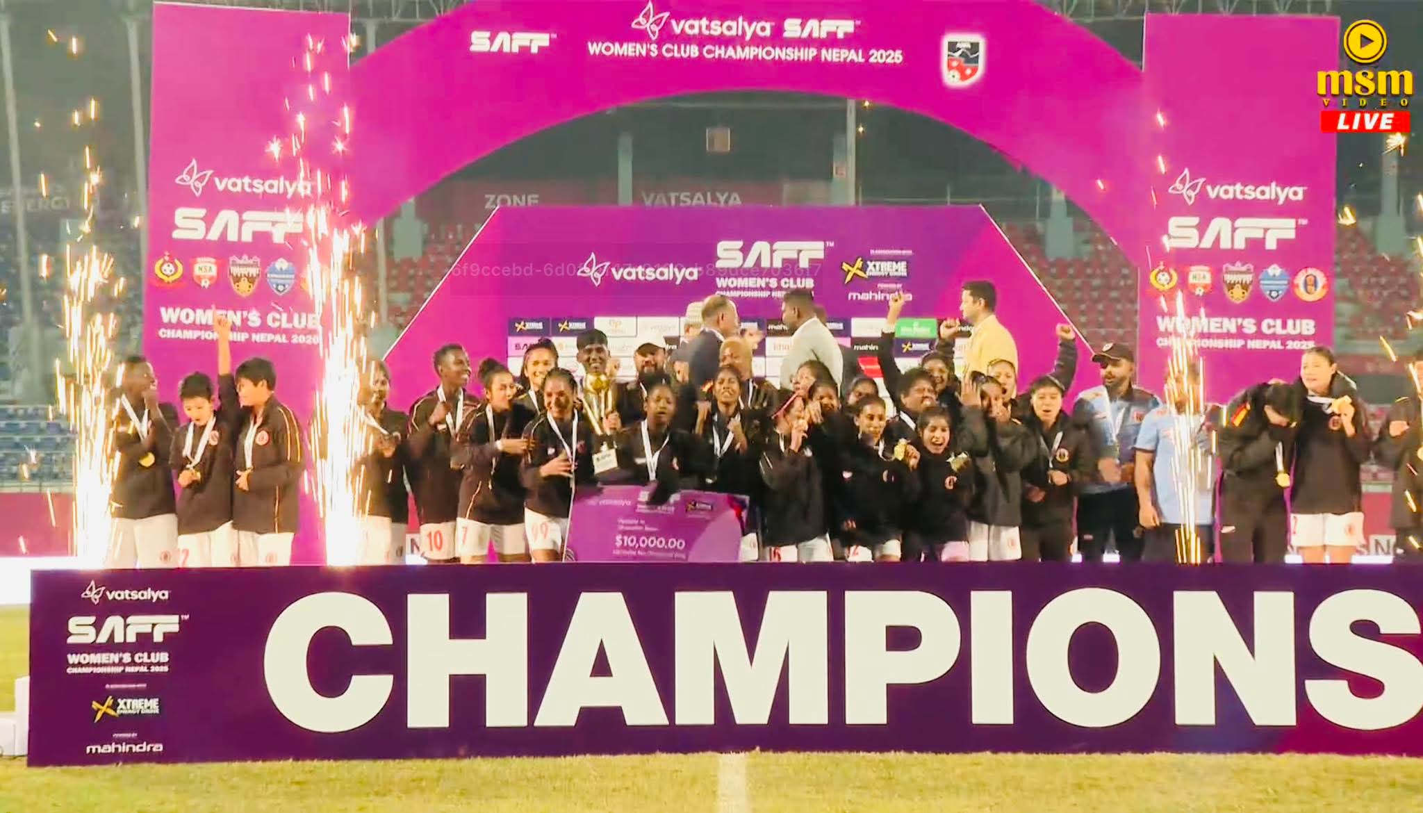 साफ महिला क्लब च्याम्पियनसिपको उपाधि इस्ट बंगाललाई