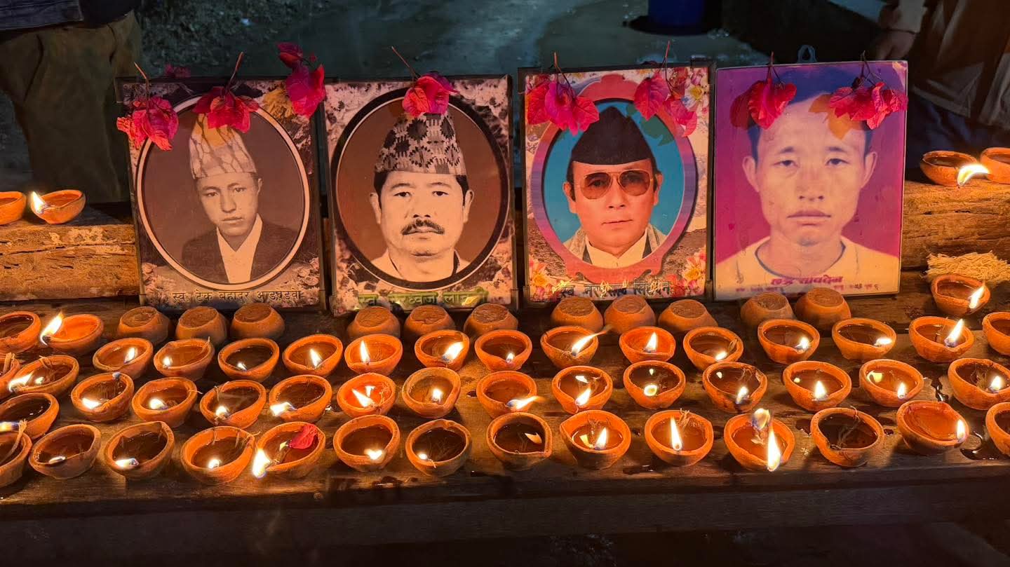 किरात सहिद छत्र सावदेनको २४औं स्मृति दिवसमा दीप प्रज्वलन